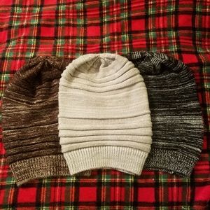 Three winter hats